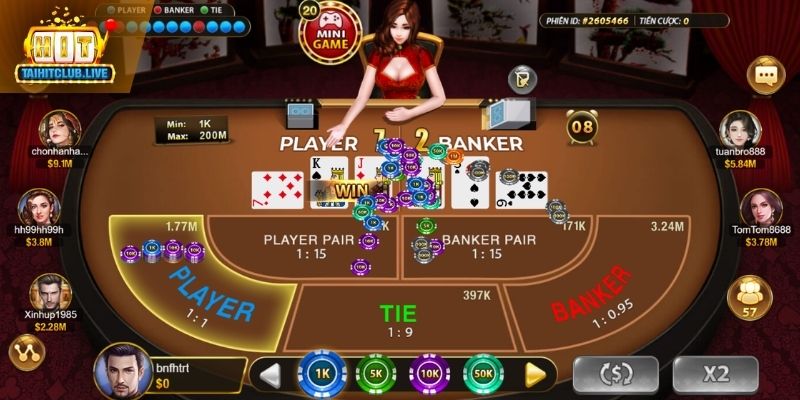 Hướng dẫn chơi Baccarat Hit Club chi tiết